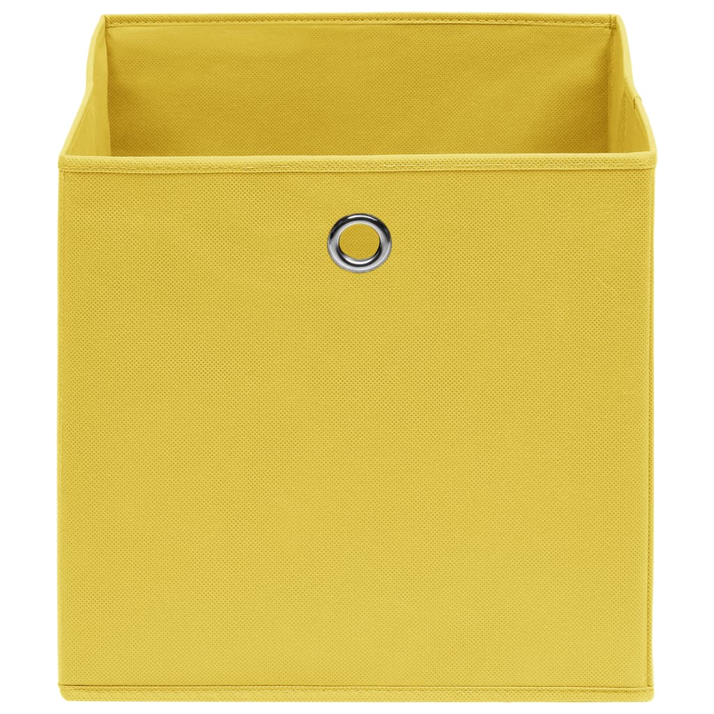 opbevaringskasser 10 stk. 32x32x32 stof gul