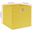 opbevaringskasser 10 stk. 32x32x32 stof gul