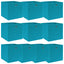 opbevaringskasser 10 stk. 32x32x32 stof babyblå