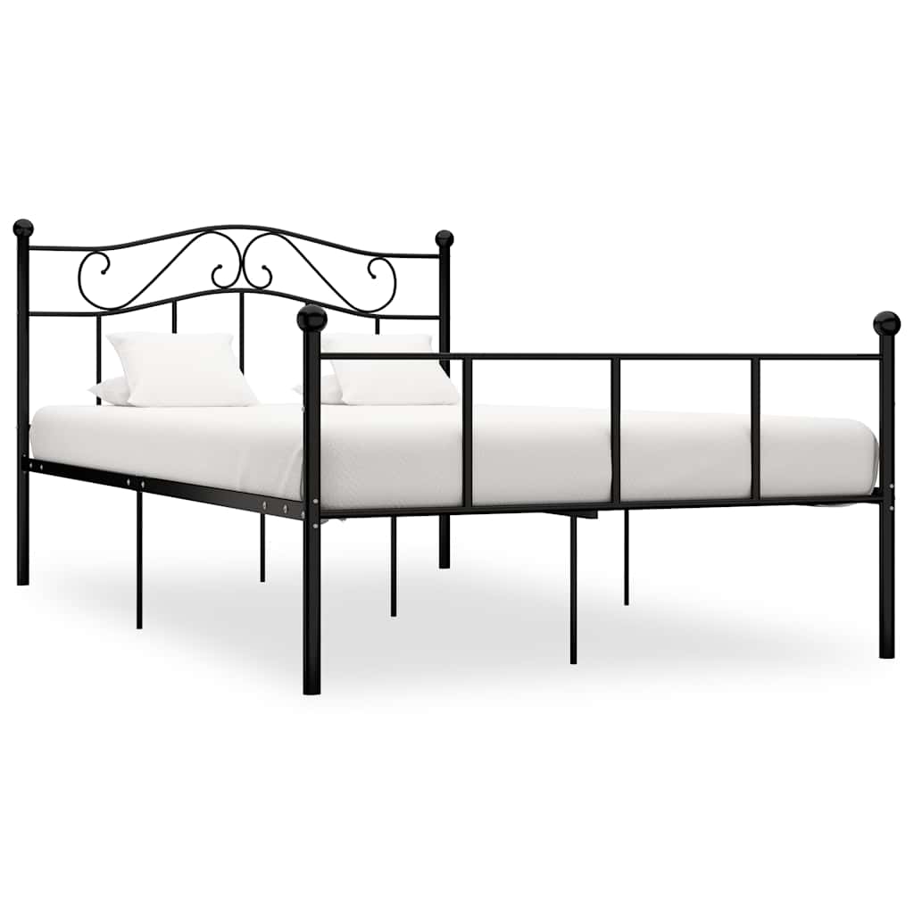 sengestel 160x200 cm metal sort