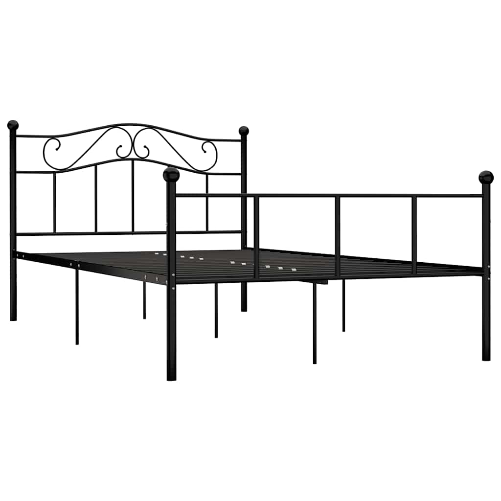 sengestel 160x200 cm metal sort