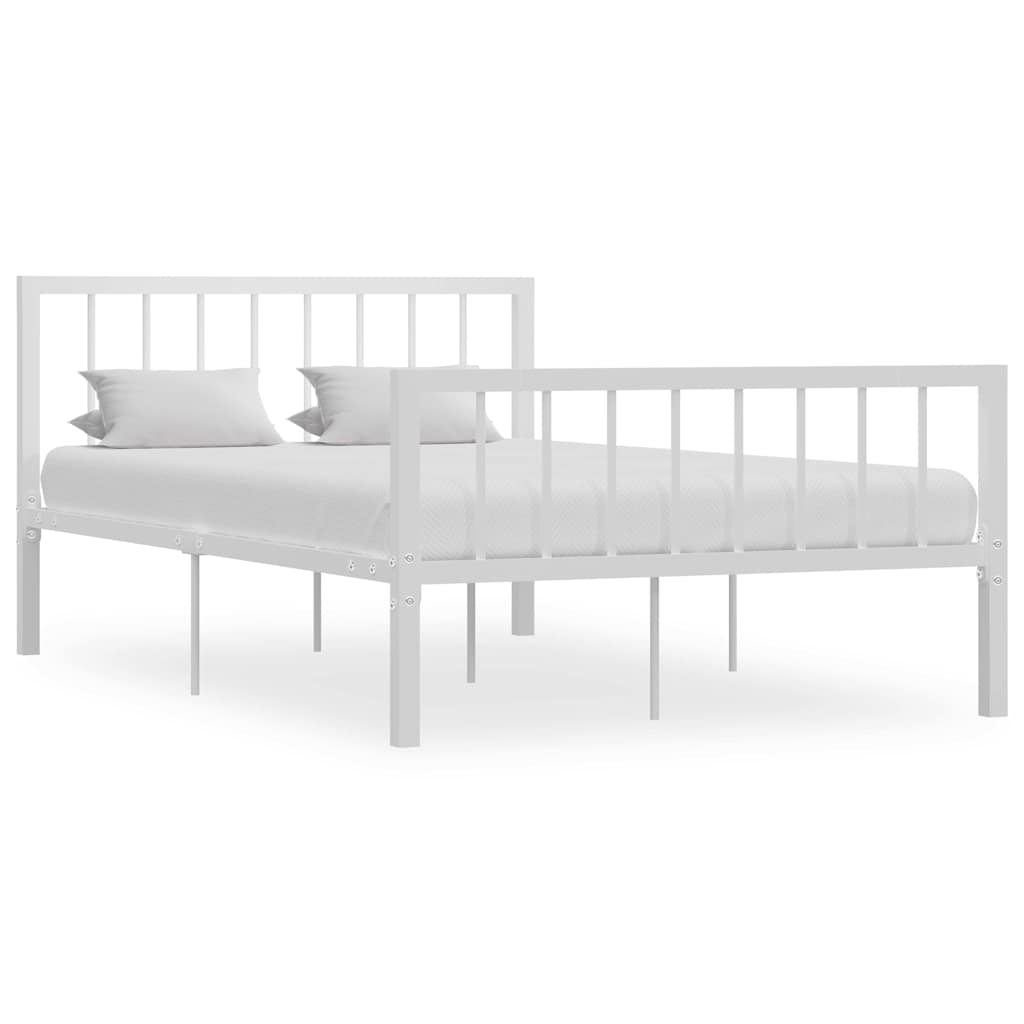 sengestel 120x200 cm metal hvid