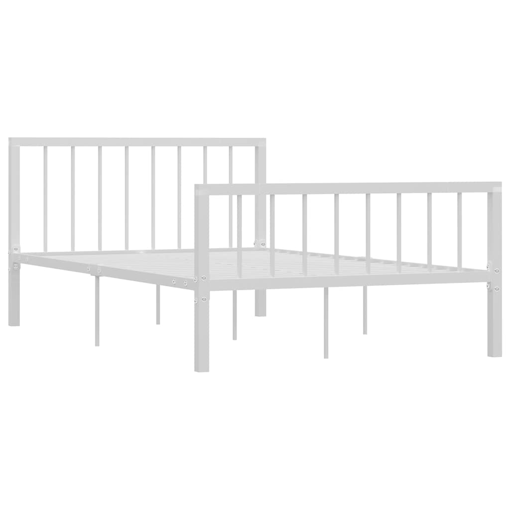 sengestel 120x200 cm metal hvid