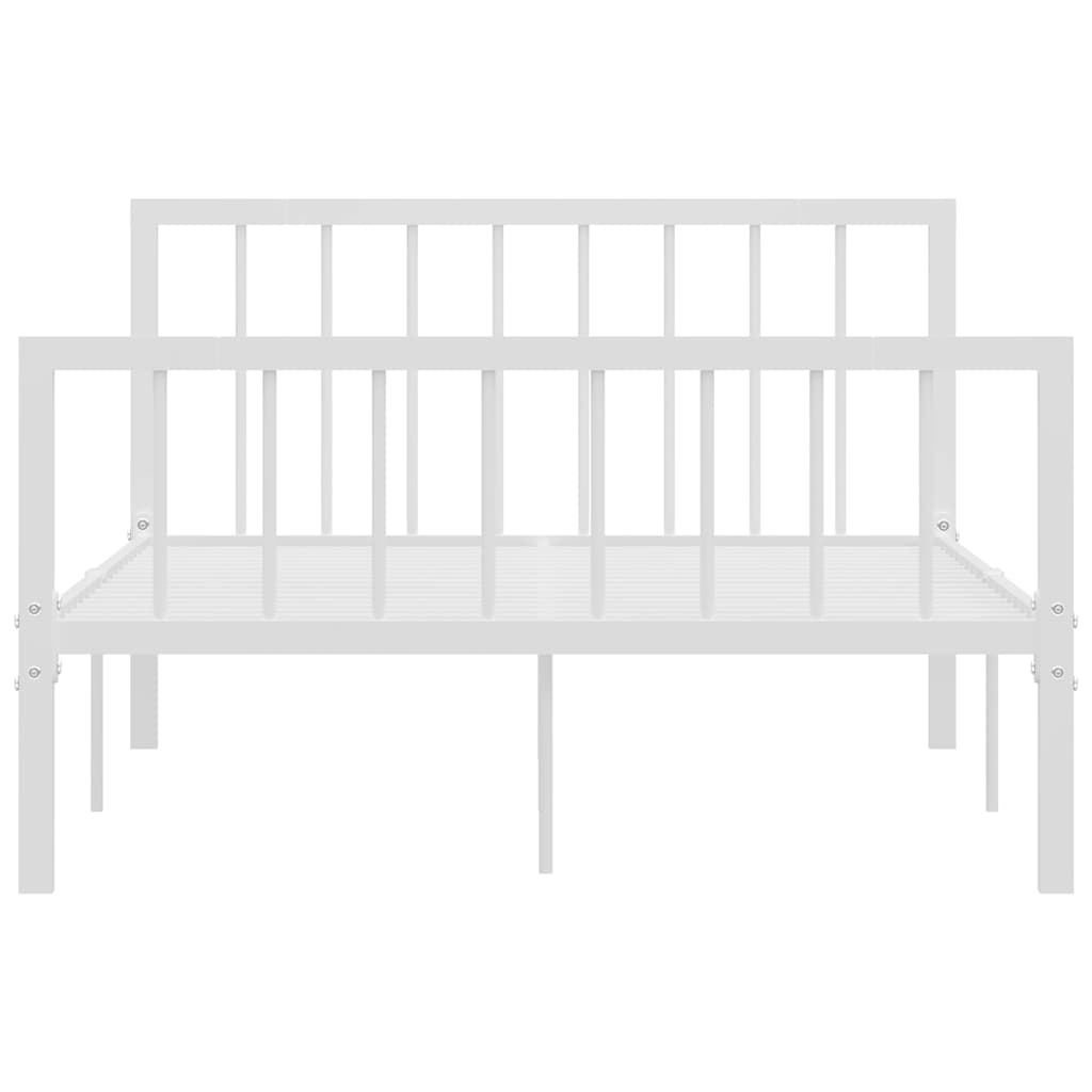 sengestel 120x200 cm metal hvid
