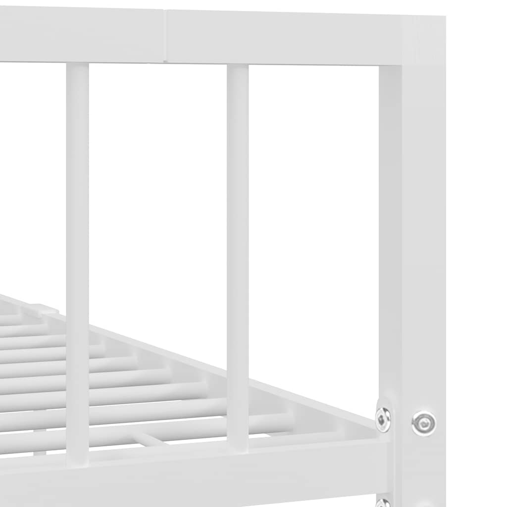 sengestel 120x200 cm metal hvid