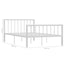 sengestel 120x200 cm metal hvid