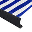 kassettemarkise m. motor 400x300 cm blå og hvid