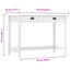 konsolbord Hill med 2 skuffer 110x45x74 cm massivt fyrretræ