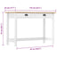 konsolbord Hill med 2 skuffer 110x45x74 cm massivt fyrretræ