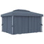 pavillon med gardin 4x3 m aluminium antracitgrå