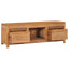 tv-bord 100x30x35 cm massivt teaktræ