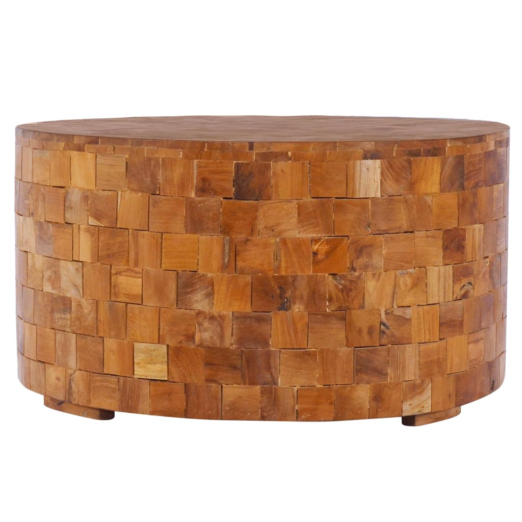 sofabord 60x60x35 cm massivt teaktræ
