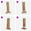 vinreol til 8 flasker 40x30x80 cm massivt teaktræ