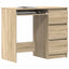 skrivebord 90x45x76 cm konstrueret træ sonoma-eg
