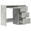 skrivebord 90x45x76 cm konstrueret træ betongrå