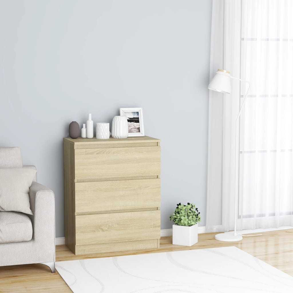 skænk 60x35x76 cm konstrueret træ sonoma-eg