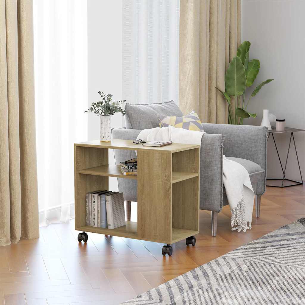 sidebord 70x35x55 cm konstrueret træ sonoma-egetræsfarvet