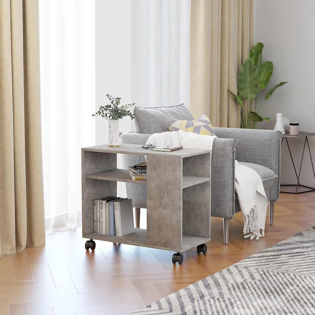 sidebord 70x35x55 cm konstrueret træ betongrå