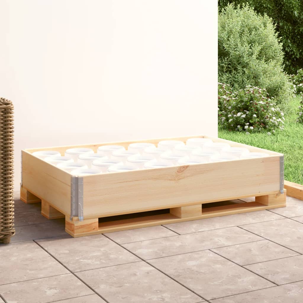 palleramme 80x120 cm massivt fyrretræ billede