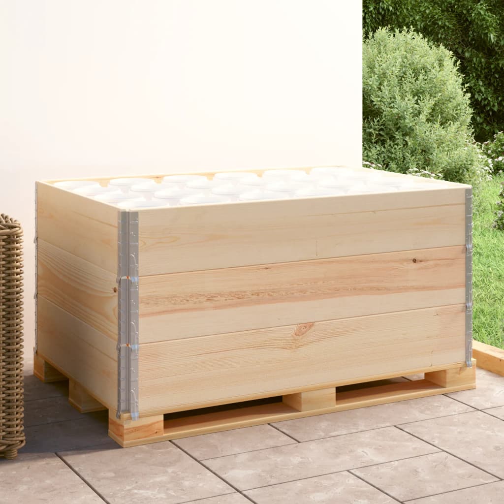 palleramme 3 stk. 80x120 cm massivt fyrretræ billede