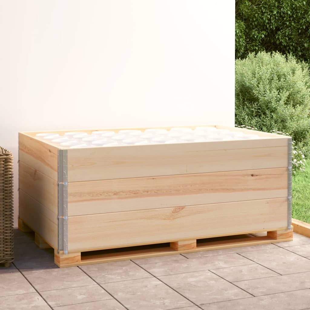 pallerammer: 3 stk. 100x150 cm massivt fyrretræ billede