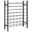 vinreol til 48 flasker metal sort