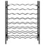vinreol til 48 flasker metal sort