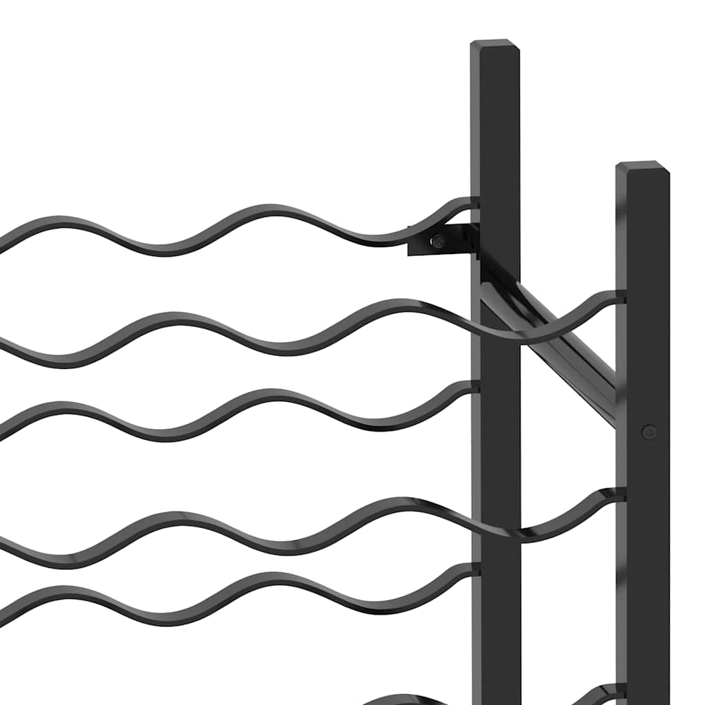 vinreol til 48 flasker metal sort