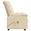 massagestol stof cremefarvet