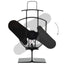 varmedrevet ovnventilator 2 blade sort