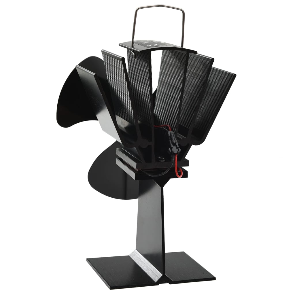 varmedrevet ovnventilator 3 blade sort