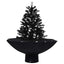 juletræ med snefald paraplyfod 75 cm PVC sort