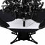 juletræ med snefald paraplyfod 190 cm PVC sort