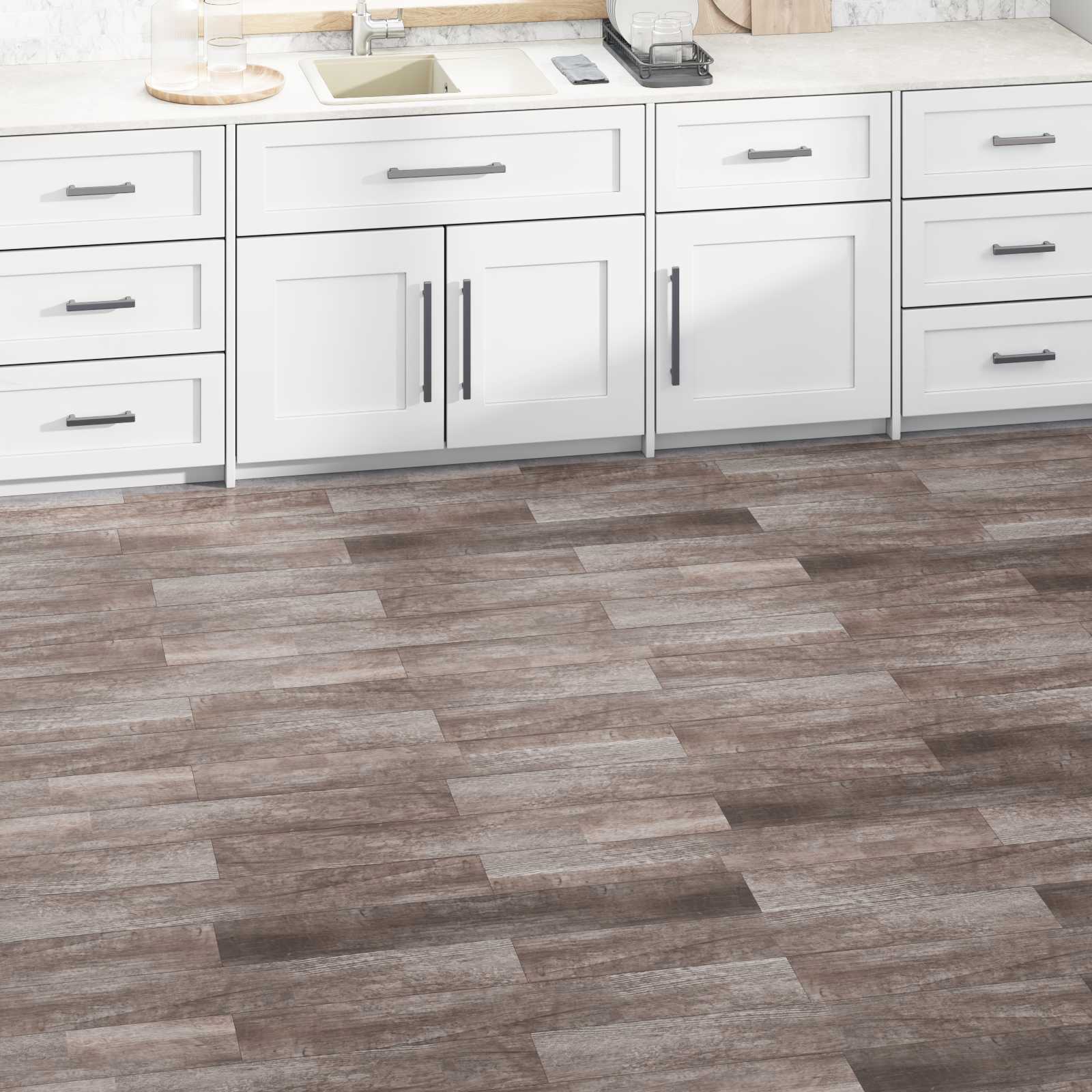 Gulvplanker 5,02 m² 36 pcs PVC Mat træ brun billede