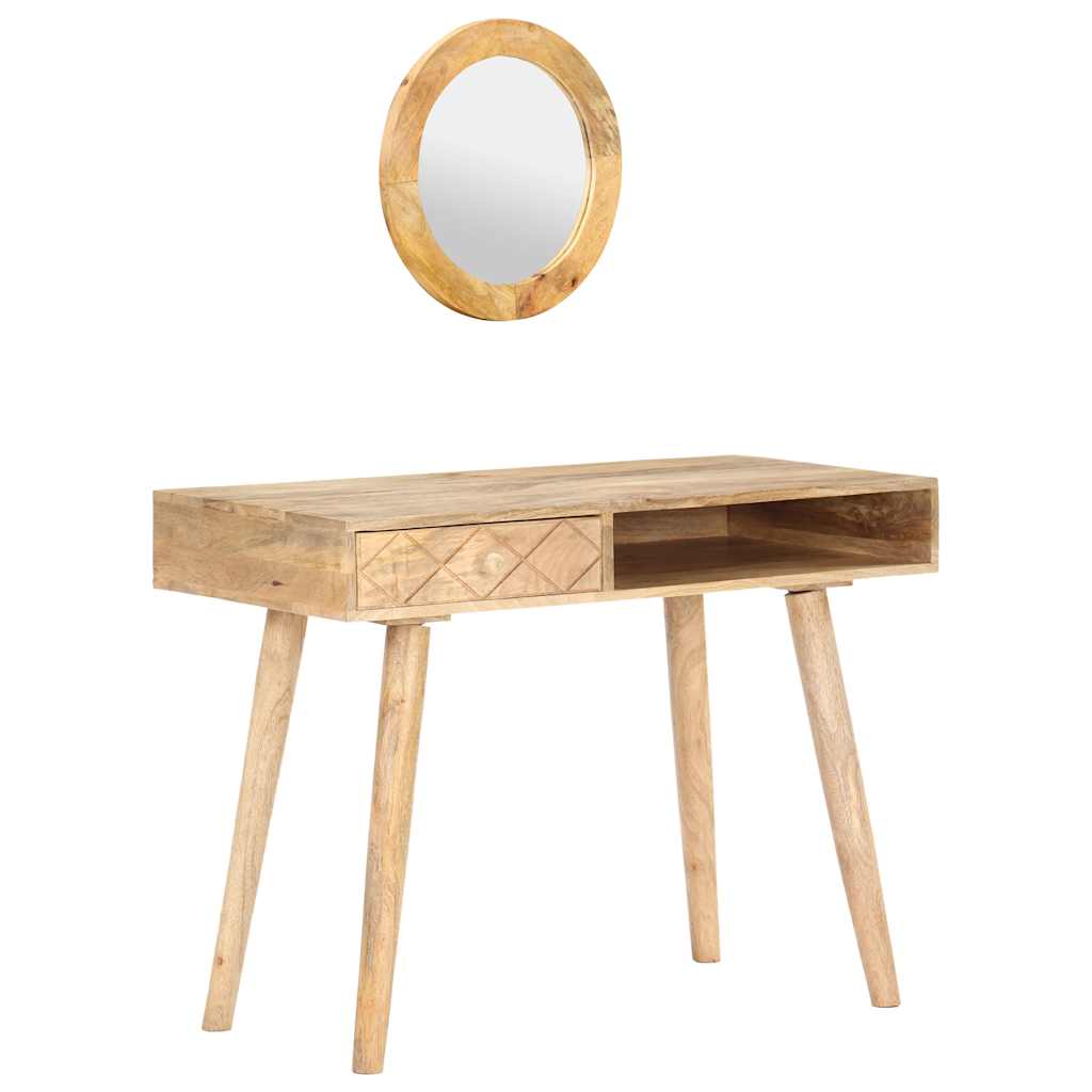 kosmetikbord 100x50x76 cm massivt mangotræ