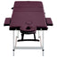 foldbart massagebord 3 zoner aluminium lilla