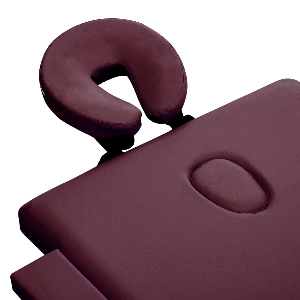 foldbart massagebord 3 zoner aluminium lilla