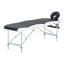 sammenfoldeligt massagebord aluminiumsstel 4 zoner sort og hvid
