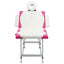 foldbart massagebord 4 zoner aluminium hvid og pink