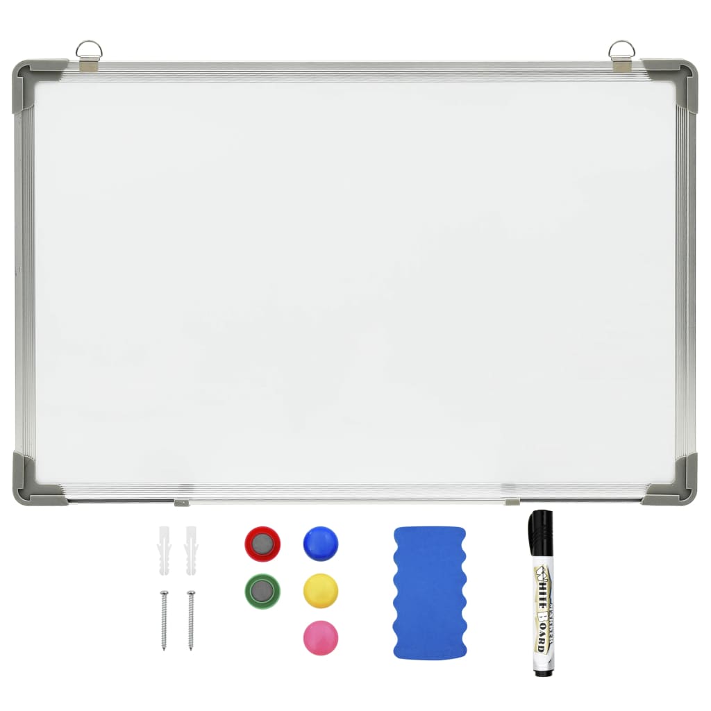 magnetisk whiteboard 50x35 cm stål hvid