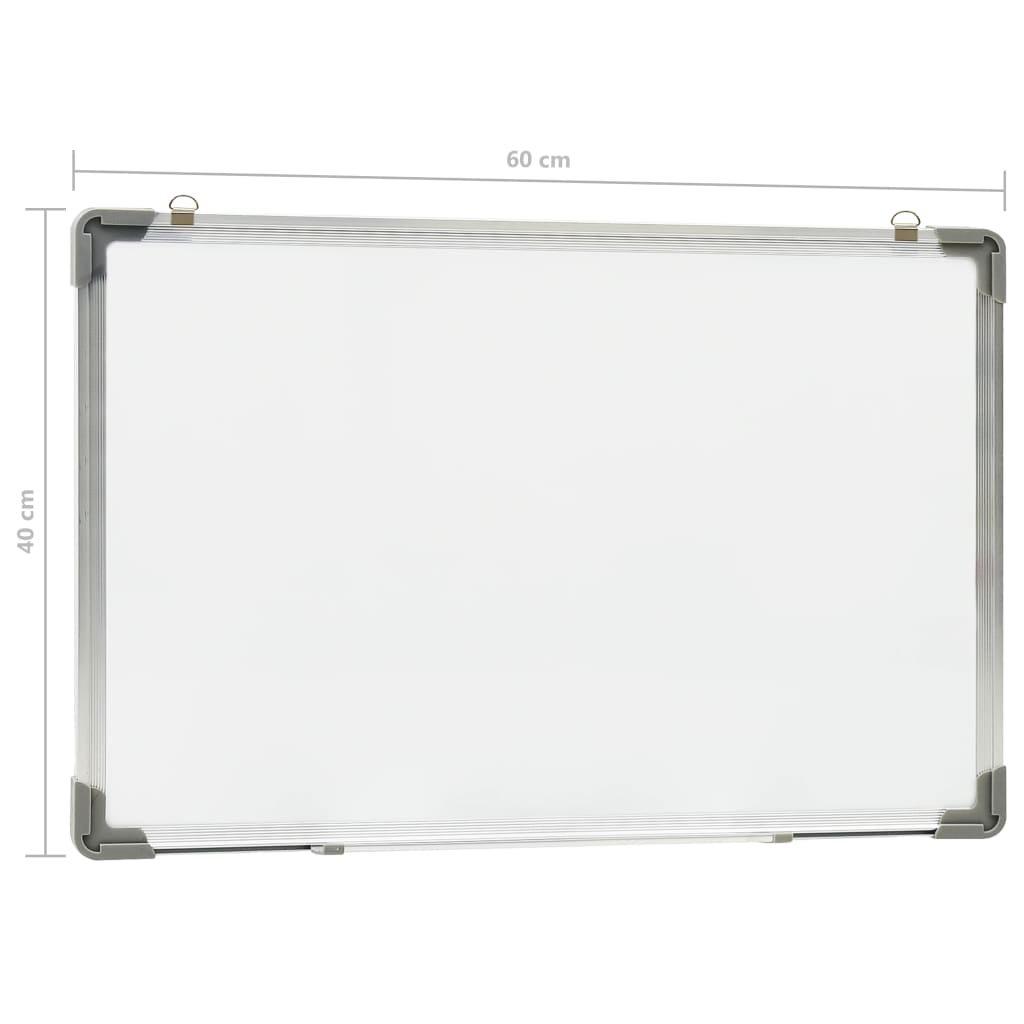 magnetisk whiteboard 60x40 cm stål hvid