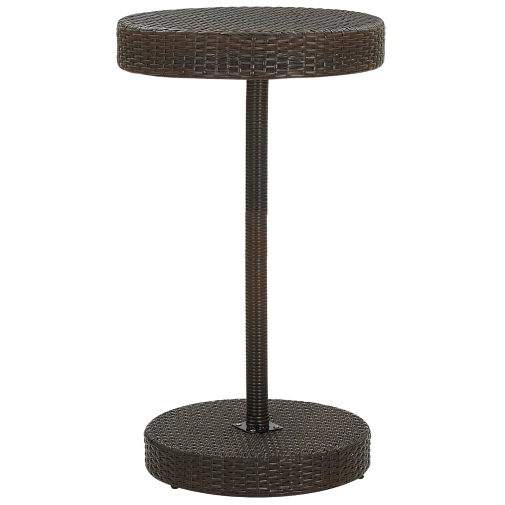 havebord 60,5x106 cm polyrattan brun billede