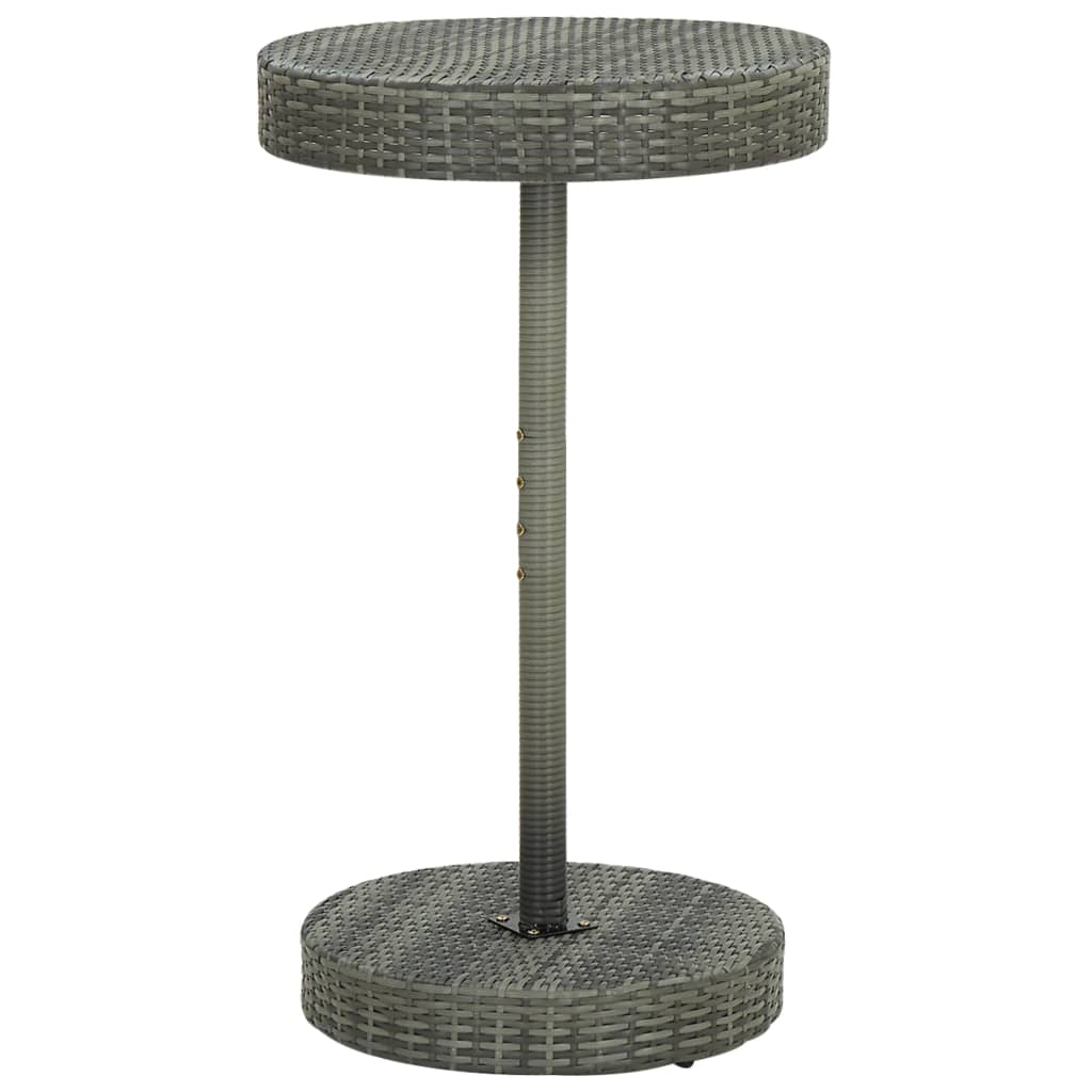 havebord 60,5x106 cm polyrattan grå billede