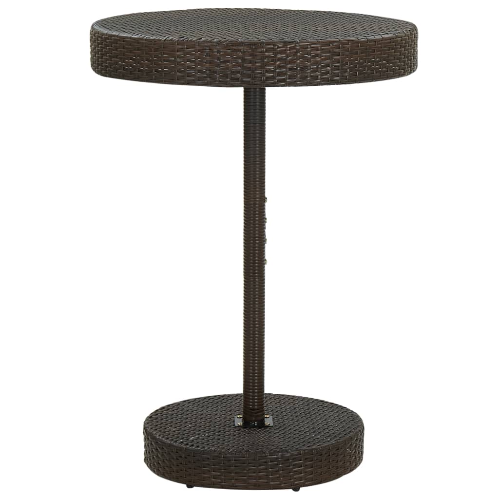havebord 75,5x106 cm polyrattan brun billede