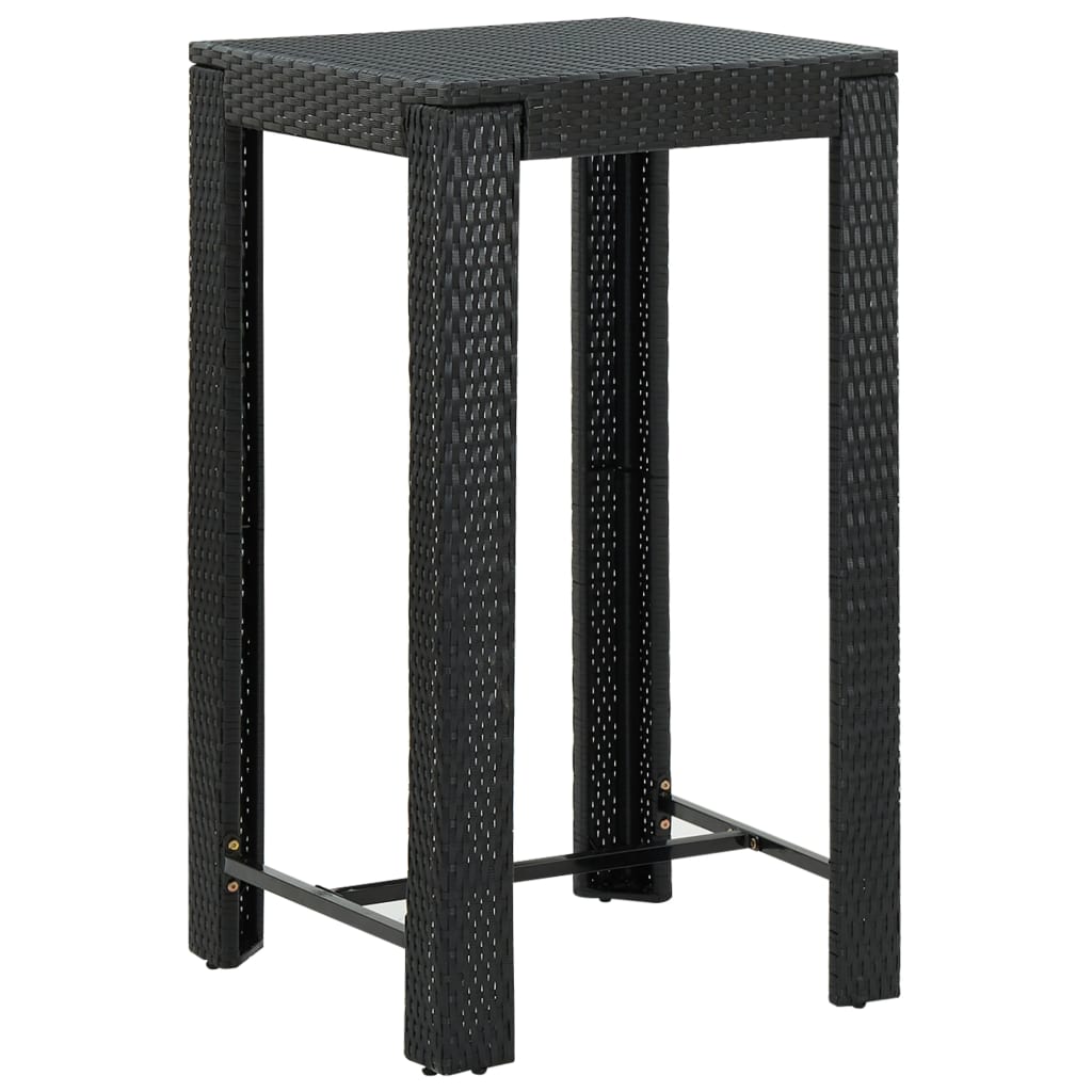Barbord Til Haven 60,5X60,5X110,5 Cm Polyrattan - Sort / 60.5 x 60.5 x 110.5 cm
