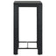 barbord til haven 60,5x60,5x110,5 cm polyrattan sort