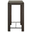 barbord til haven 100x60,5x110,5 cm polyrattan brun