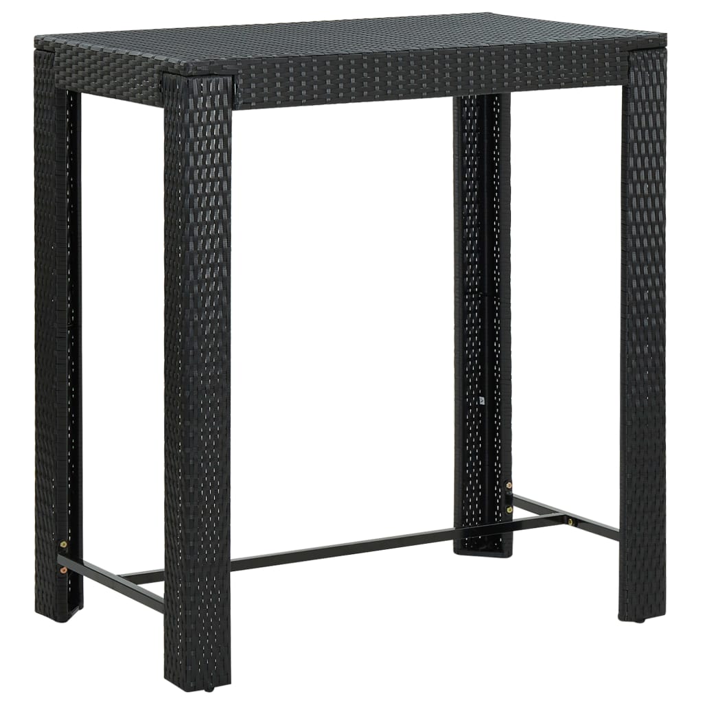 Barbord Til Haven 60,5X60,5X110,5 Cm Polyrattan - Sort / 100 x 60.5 x 110.5 cm