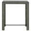 barbord til haven 100x60,5x110,5 cm polyrattan grå