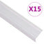 trappelister 15 stk. L-facon 90 cm aluminium sølvfarvet